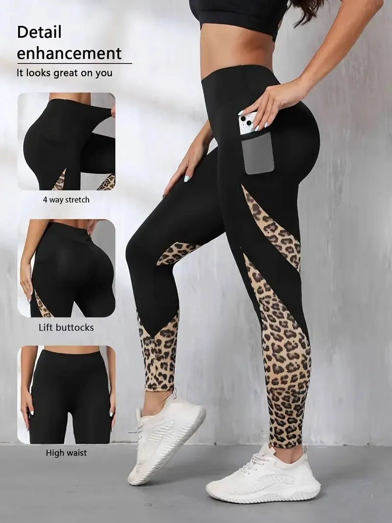 Women's High-Waist Leopard Print Leggings